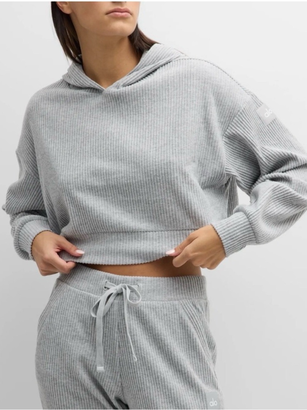 Alo yoga muse cropped hoodie size S